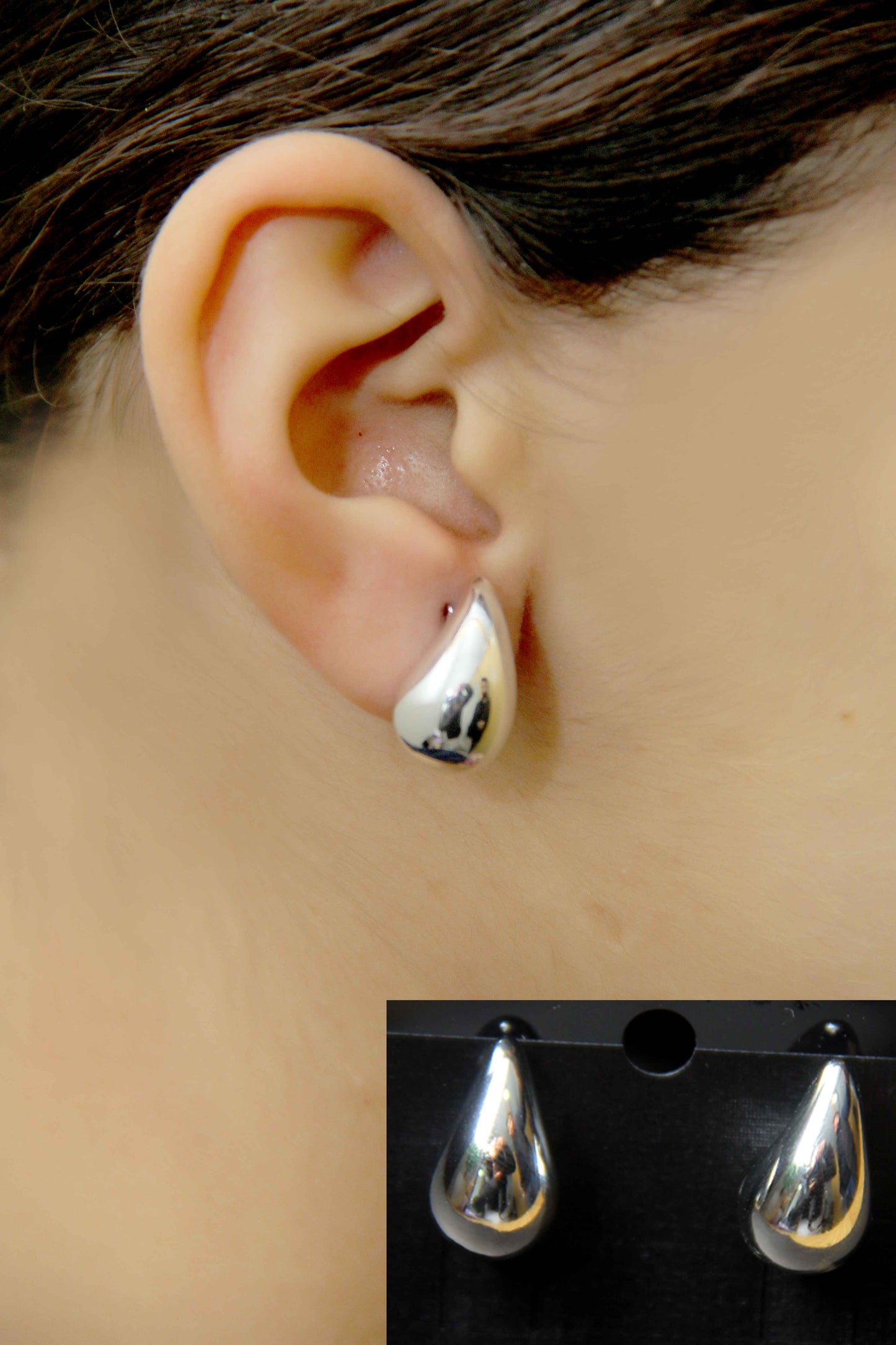 Teardrop Stud Earrings