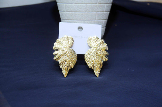 Gold Leaf Statement Earrings