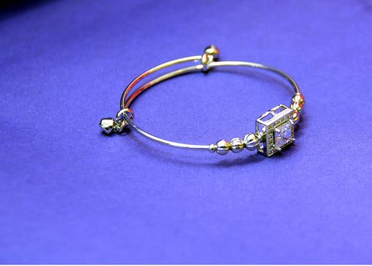 Elegant Silver-Plated Square Bracelet