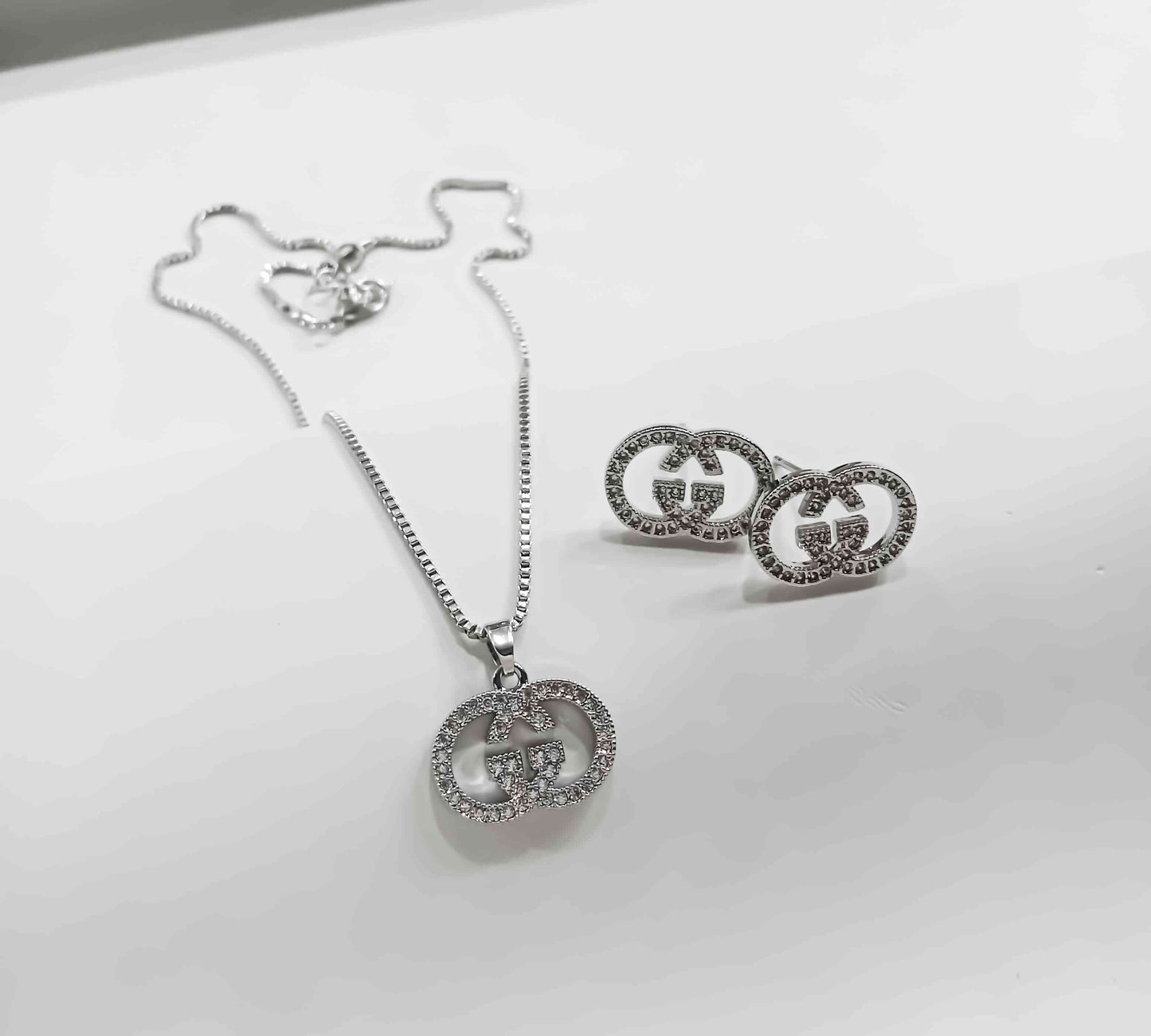 Luxury Crystal Double G Jewelry Set